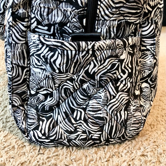 NWT Black & White Zebra Quilted Fabric Carry On Duffle by Member’s Mark - Picture 8 of 15